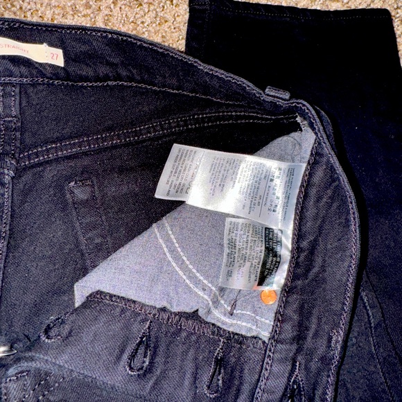 Levi’s Premium WEDGIE STRAIGHT FIT WOMEN'S Ankle JEANS 27 black - Picture 12 of 12